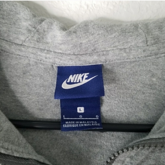 Nike Kids Grey Long Sleeve Full Zip Hoodie Size Large - Picture 8 of 10